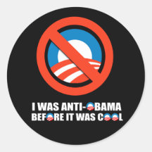 JAG VAR ANTI-OBAMA, FÖR DEN VAR KALL RUND KLISTERMÄRKE