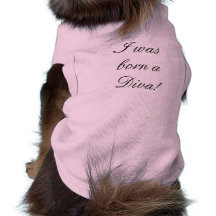 Jag var född en Diva! Djur Tee Shirt