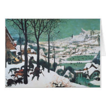Jägare i snön vid Bruegel Hälsnings Kort
