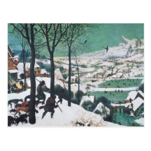 Jägare i snön vid Bruegel Vykort