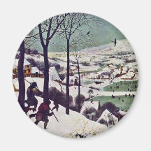 Jägarna i snön, vid Bruegel D. Ä. Pieter Magnet För Kylskåp