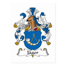 Jager familjvapensköld vykort