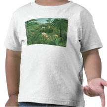 Jaguar som anfaller en häst, 1910 t-shirt
