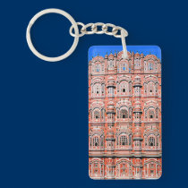 Jaipur Indien Hawa Hahal slott Keychain nyckelringar