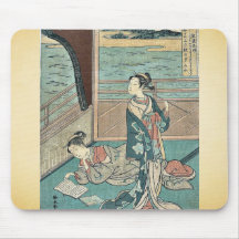 Jakuren Hoshi vid Suzuki, Harunobu Ukiyoe Mus Mattor