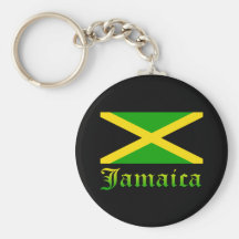 Jamaica flagga, svart, grönt och gult nyckelringar