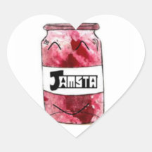 Jamsta Hamsta Hjärtklistermärken