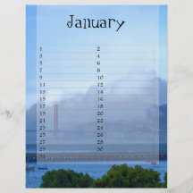 Januari kalender custom flyer