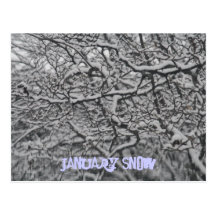 Januari snö vykort
