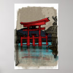 Japansk akvarell 2 affisch