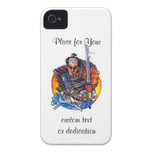 Japansk Samurai Katana för kallt tecknadtatuerings iPhone 4 Hud