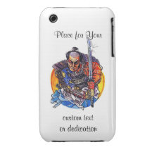 Japansk Samurai Katana för kallt tecknadtatuerings iPhone 3 Cover