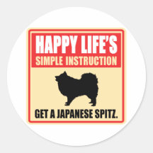 Japansk Spitz Klistermärke