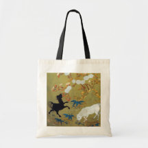 Japanska föl- och körsbärblommar för vintage tote bags