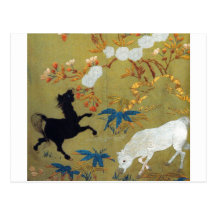 Japanska föl- och körsbärblommar för vintage vykort