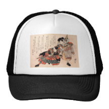 Japanskt måla C. 1800's Kepsar