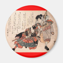 Japanskt måla C. 1800's Magneter För Kylskåp