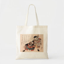 Japanskt måla C. 1800's Tygkassar