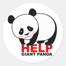 Jätte- Pandaklistermärke för hjälp