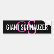 Jätte- SchnauzeravelMonogram Bildekaler