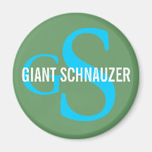 Jätte- SchnauzeravelMonogram Magneter För Kylskåp