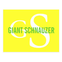 Jätte- SchnauzeravelMonogram Vykort