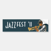 Jazzspelareklistermärke Bildekaler