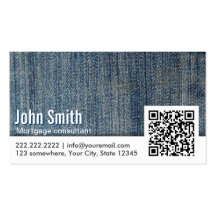 Jeans som QR kodifierar, intecknar agentvisitkorte
