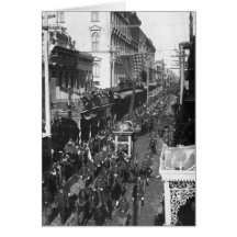 Jefferson Davis begravning i New Orleans: 1908 Hälsningskort