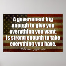 Jefferson: Ett regerings- stort nog… Posters