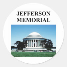 jefferson minnesmärke klistermärke