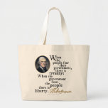 Jefferson Tyranny-Frihet citationstecken Tygkasse