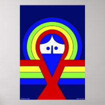 Jelling stenKristus Print