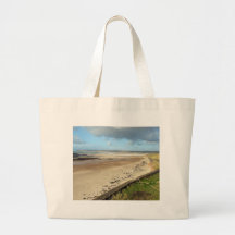 Jersey strand på den låga tiden tote bags