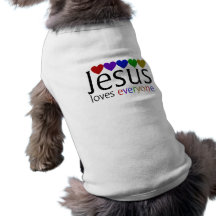Jesus älskar alla t-shirt för husdjur