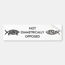 Jesus/Darwin: Inte Diametrically motsatt Bildekal