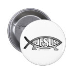 Jesus & den Darwin fisken knäppas/klämmer fast (so Knapp Med Nål