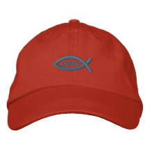 Jesus fisk broderade kepsar