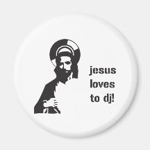 Jesus kärlekar till DJ Kylskåps Magneter