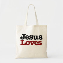 Jesus kärlekar tote bags