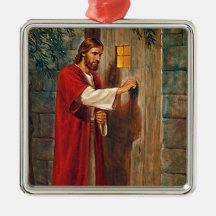 Jesus knackningar på dörren julgranskulor