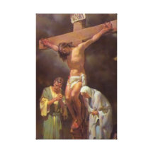 Jesus Kristus Crusified Canvasduk Med Gallerikvalitet
