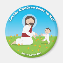 Jesus och barn magneter
