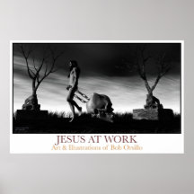 Jesus på arbete print