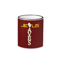 Jesus sparar för (mörka färger) kaffe koppar