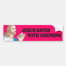 JESUS SPARAR MED KUPONGER - .PNG BILDEKALER