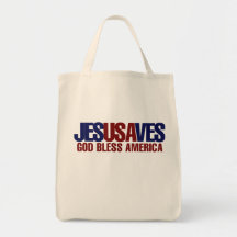 Jesus sparar tote bags