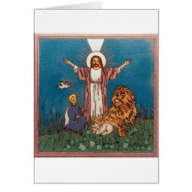 Jesus the Lion and the Lamb Greeting Card