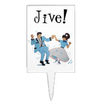 Jive danstecknaden cake pick