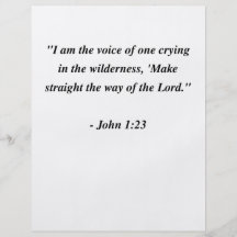 JOHN 1:23 FLYGBLAD DESIGNS